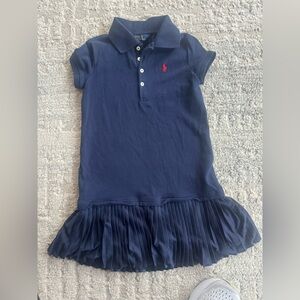 Ralph Lauren Navy Polo Dress with Pleats